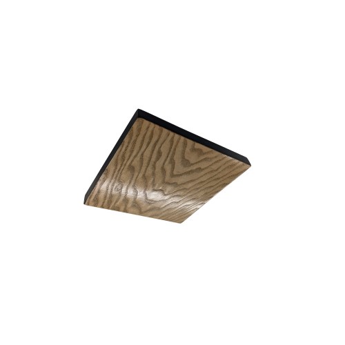 Luminaire rétroéclairé carré frêne pommelé 22 cm